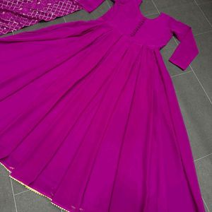 BEAUTIFUL PURPLE COLOUR GOWN WITH DUPATTA COMBO