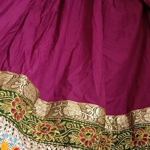 Purple Navratri Chaniyacholi With Blouse