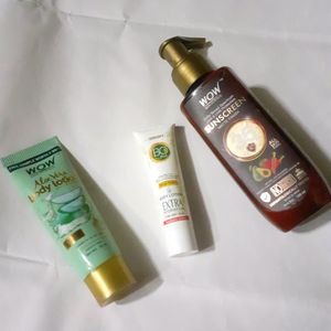 Wow Body Lotion And Sunscreen Combo Skincare Kit 3