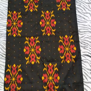 black multi colour saree