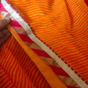 Leheriya Goota Work Saree