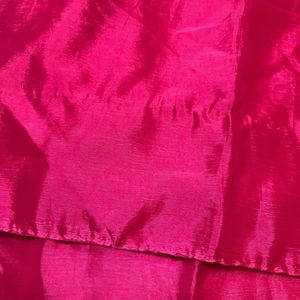 Plain Magenta Pink Saree