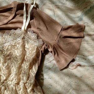 2 In One Korean Lace Dress