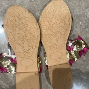 Embroidered Flats For Ethnic Wear