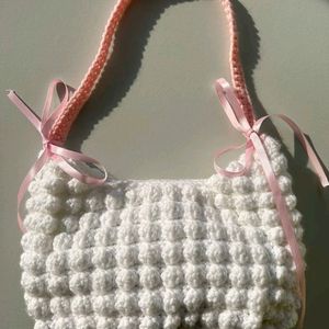 Cute Heart Crochet Shoulder Bag