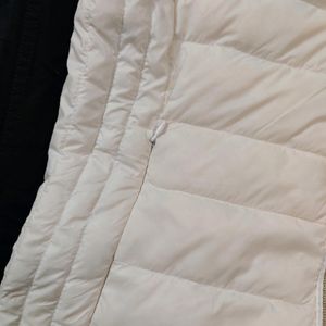 White Puffer Half Jacket