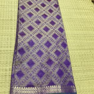 Offer: Purple Double Shaded Saree For Grabs