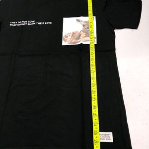 Authentic Burberry Bambi Print Cotton Black Tshirt