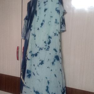 A LineTie Dye Kurti   With Dupatta