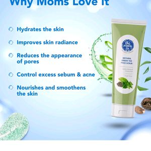 The Moms Co Natural Green Tea Face Scrub