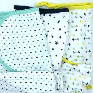 3 Pcs Sets Baby Swaddle Wraps Unisex Design