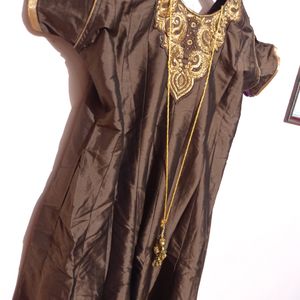 Coffee Brown Anarkali Model....