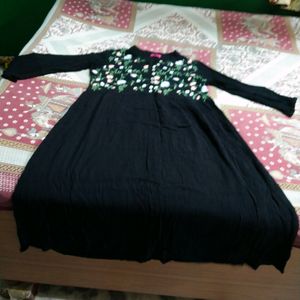 embroidery frock kurti cum dress