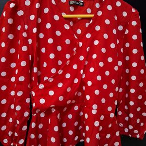 Red Polka Dot Top..