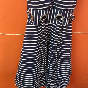 ZEBRA BLUE AND WHITE STRIP DRESS