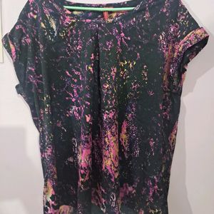 Printed Black XL Top