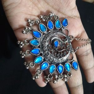 Used Blue Earring Nd Tika Set