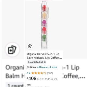 Organic Harvest 5 In 1 Lip Balm😍New ✅