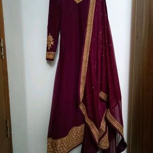 Beautiful Burgundy Anarkali