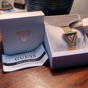 Guess Triangle Stainless Gold Watch