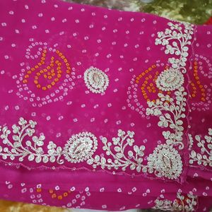 Pitta Work Saree New Without Tag