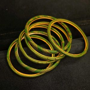 Green Ethnic Bangles