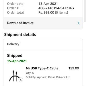 MI USB Type-C Cable