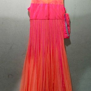 Multi Neon Anarkali Gown