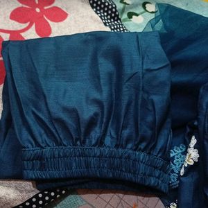 GoSriki : Blue Suit With Pant & Dupatta