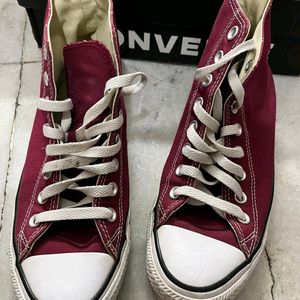 CONVERSE HIGH TOPS MAROON COLOUR UK 7