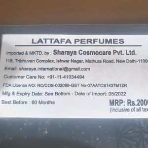 Lattafa - Hayaati Perfume - New In Box