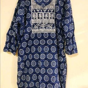 Printed Blue Kurti