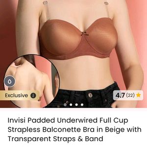 New Exclusive Padded Invisi Straps Underwired Bra