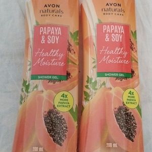 Avon Naturals Papaya & Soy Shower Gel Combo.
