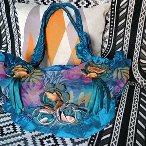 Flower Printed Soft Handbag