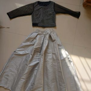 Partywear Top And Skirt