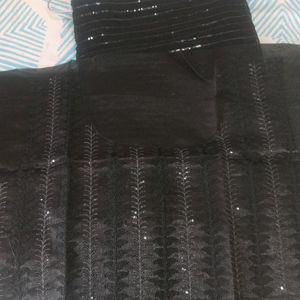 Black Color Georgette Saree