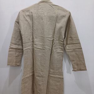 Kurta Chudidar Set (Khakhi Pattern)