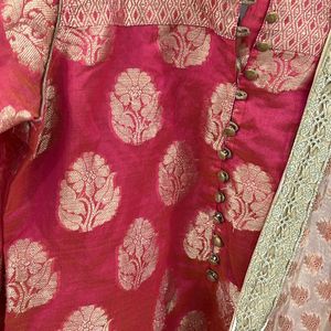 Heavy 3 Piece Banarsi Suit For Bust M &L