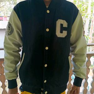 LEATHER VARSITY JACKET BY CHUNGANG UNIVERSITY