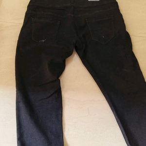 Women Denim Black Pant