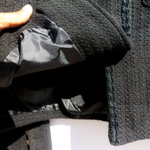 Textured Black Jacket For Women