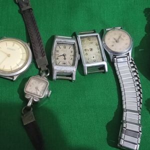 Combo 32 Vintage Watches And Machine