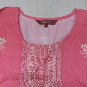 Pink Straight Kurti