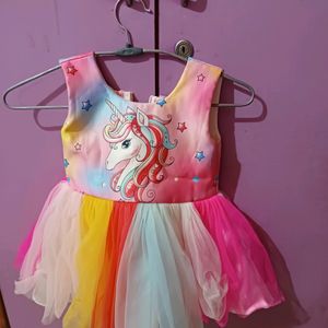 Colorful Unicorn Frock