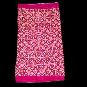 Khadi Silk Ajarakh Printed Saree