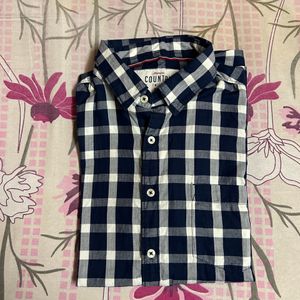 Navy Blue L 42 Slim Fit Shirt