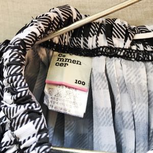 Black And White Checkered Korean Shorts