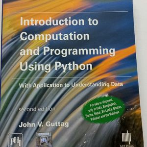 Introduction To Computation And Programming Using