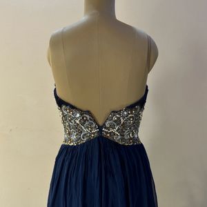 Navy Blue Embellished Dress